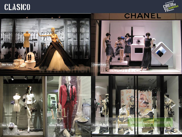 Chanel Dior presentaron vidrieras con un estilo clasico fiel asu estilo